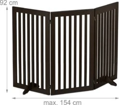 Relaxdays Veiligheidshekje Hout - 92 Cm Hoog - Hondenhek - Inklapbaar - Bruin - 3 Panelen -Huisdierbenodigdheden Korting 1200x1052 3