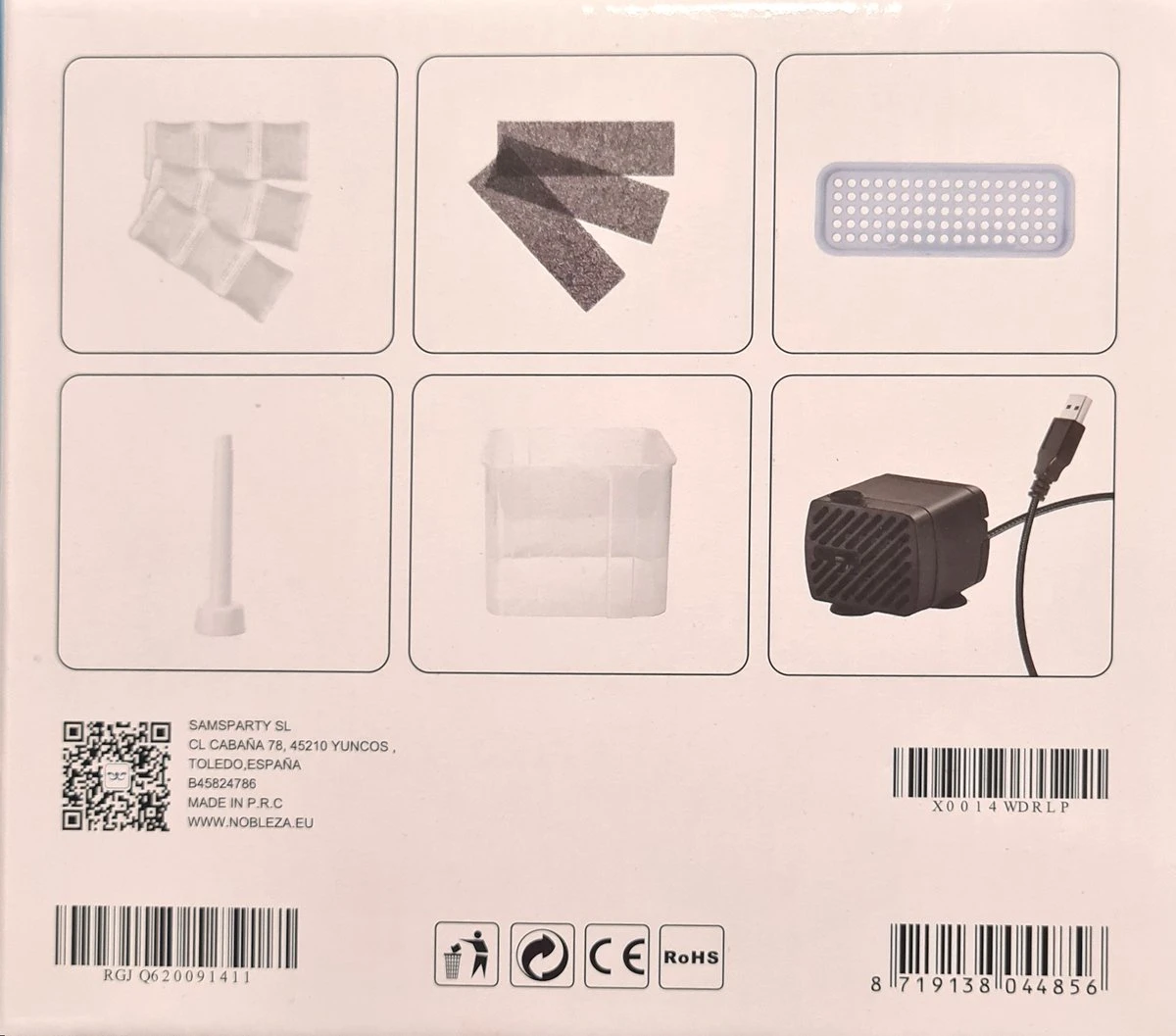 Nobleza USB Drinkfontein Voor Hond/Kat - 2L - Incl. 2 Filters - Wit 5 Nobleza USB Drinkfontein Voor Hond/Kat - 2L - Incl. 2 Filters - Wit - Image 3