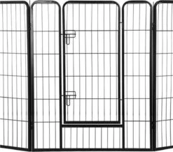 Merkloos Topmast Premium Puppyren - 120 Cm Hoog - 640 Cm Omtrek - Hondenren - Hondenhok - Zwart -Huisdierbenodigdheden Korting 1200x1058 5