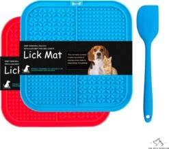 The Pets Supplier - Likmat Voor Hond - 2 Siliconen Likmatten Met 1 Spatel - Slowfeeder - Voermat