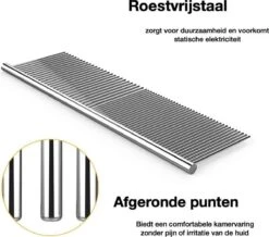 Merkloos Anti-Klit- Kam - Haarverwijderaar Voor Huisdieren - Pijnloos - Roestvrijstaal - Huisdiervriendelijk -Huisdierbenodigdheden Korting 1200x1059 1