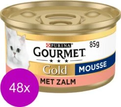 Gourmet Gold Mousse 85 G - Kattenvoer - 48 X Zalm 8 Gourmet Gold Mousse 85 G - Kattenvoer - 48 X Zalm -Huisdierbenodigdheden Korting 1200x1059 10