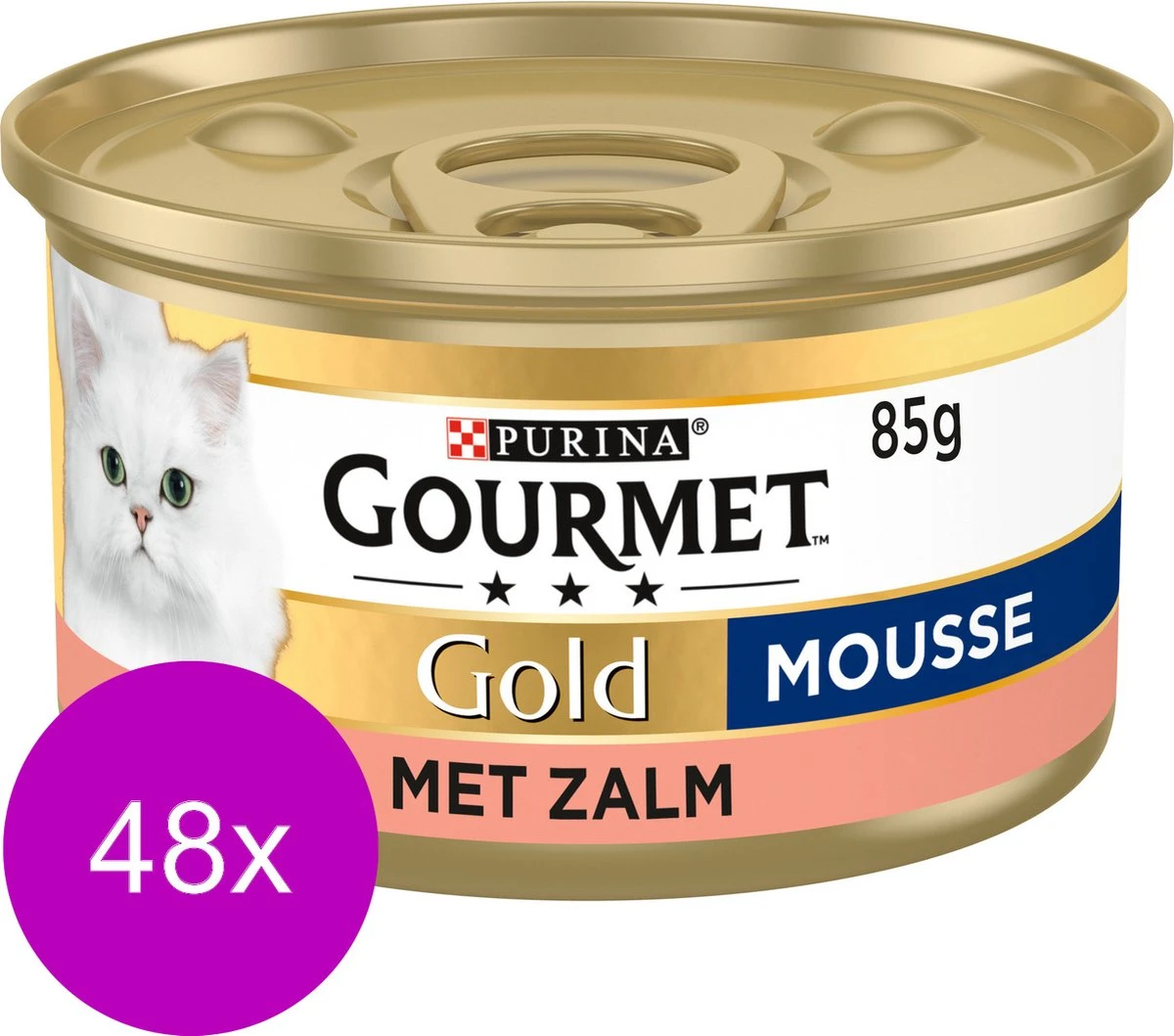 Gourmet Gold Mousse 85 G - Kattenvoer - 48 X Zalm 5 Gourmet Gold Mousse 85 G - Kattenvoer - 48 X Zalm - Image 3