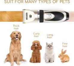 Nobleza B78 - Dieren Tondeuse Set - 4 Opzetkammen - Voor Huisdieren Katten & Honden - Draadloos -Huisdierbenodigdheden Korting 1200x1062 1