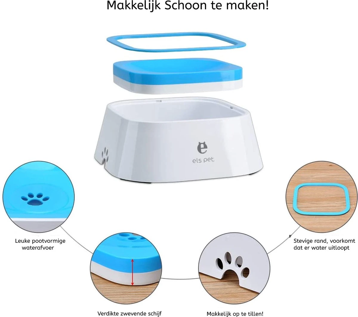 Els Pets Drinkbak Voor Honden - Anti Knoei Drinkbak - 1.5L - Anti Slobberen - Drinkbak Voor In De Auto - Road Refresher - Blauw 5 Els Pets Drinkbak Voor Honden - Anti Knoei Drinkbak - 1.5L - Anti Slobberen - Drinkbak Voor In De Auto - Road Refresher - Blauw - Image 3