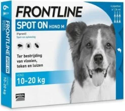 Frontline Spot-On M Anti Vlooienmiddel - Hond - 10 Tot 20 Kg - 6 Pipetten