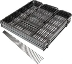 Merkloos Premium Puppyren - 80 Cm Hoog - 640 Cm Omtrek - Hondenren - Hondenhok - Grijs Hamerslag -Huisdierbenodigdheden Korting 1200x1069 1