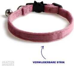 Kattenhalsband Velvet Met Strik | Halsband Kat | Kattenband Velours | Kattenbandje Velvet Met Strik, Veiligheidssluiting En Belletje In Roze -Huisdierbenodigdheden Korting 1200x1071 13