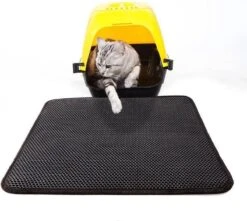 Oorspronkelijke Kattenbakmat, Kattenbak Mat Accessoire, Grit Opvangen, Honinggraad, Katten Mat, Waterdichte Dubbele Laag, Zwart, Urine/water Afstotend, Kat & Kitten, Cat Litter Mat 40x50cm -Huisdierbenodigdheden Korting 1200x1074 7