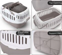Nobleza 41WSJ - Reisbench - Reismand - Transportbox - 58 X 40 X 42.5 Cm - Grijs -Huisdierbenodigdheden Korting 1200x1075 7