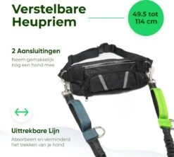 Canicross Looplijn Hond Met Heupriem Voor Hardlopen - Elastische Handsfree Hondenriem - Honden Trainingslijn - 150/200cm - Groen -Huisdierbenodigdheden Korting 1200x1077 1