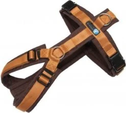 Anny.X Hondentuig Y Tuig Bruin Barnsteen Maat L Geschikt Voor Borstomvang 70-86cm