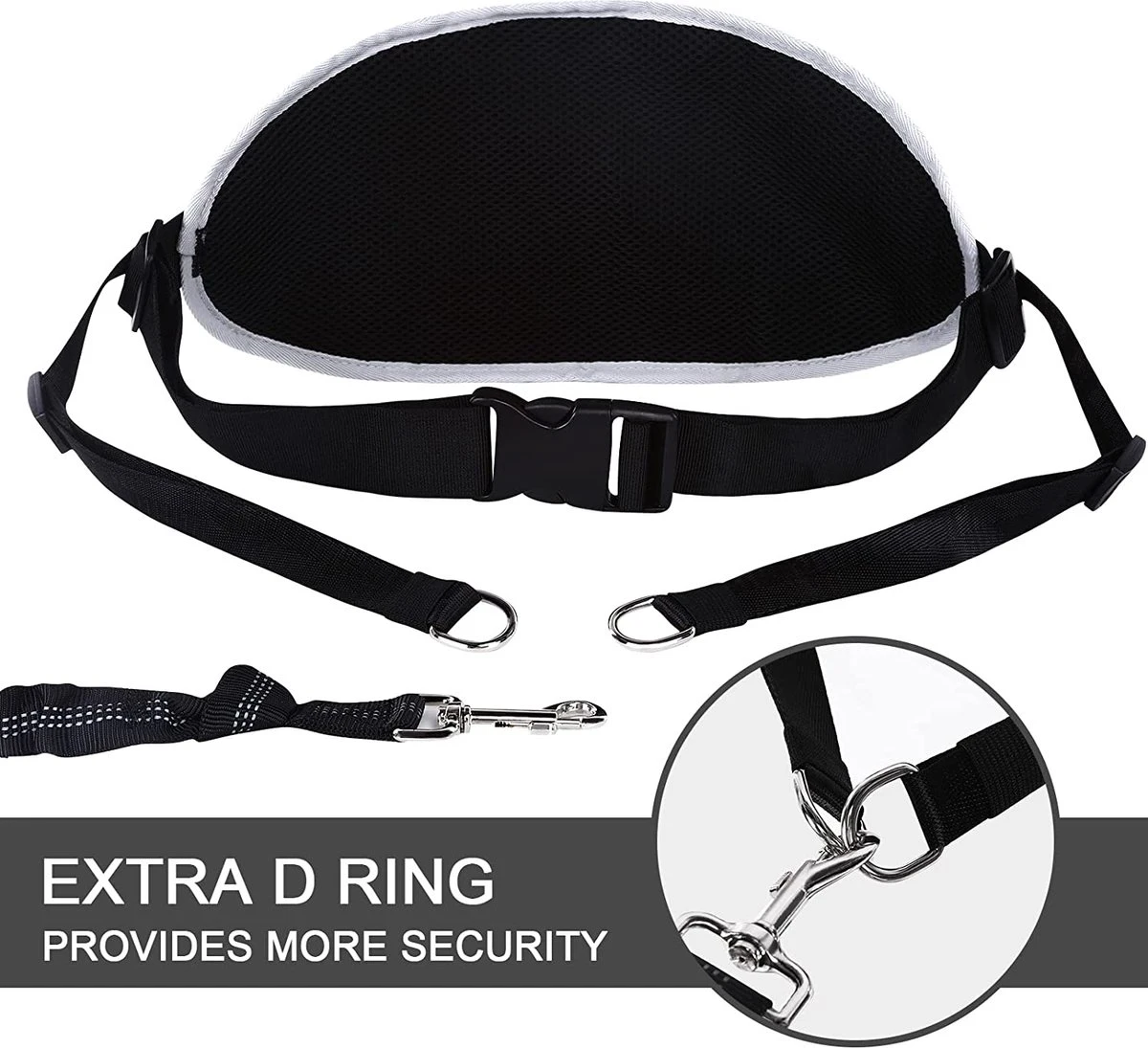 BOTC Looplijn Hond Met Heupriem Voor Hardlopen - Hondenriem - Zwart 8 BOTC Looplijn Hond Met Heupriem Voor Hardlopen - Hondenriem - Zwart - Image 6