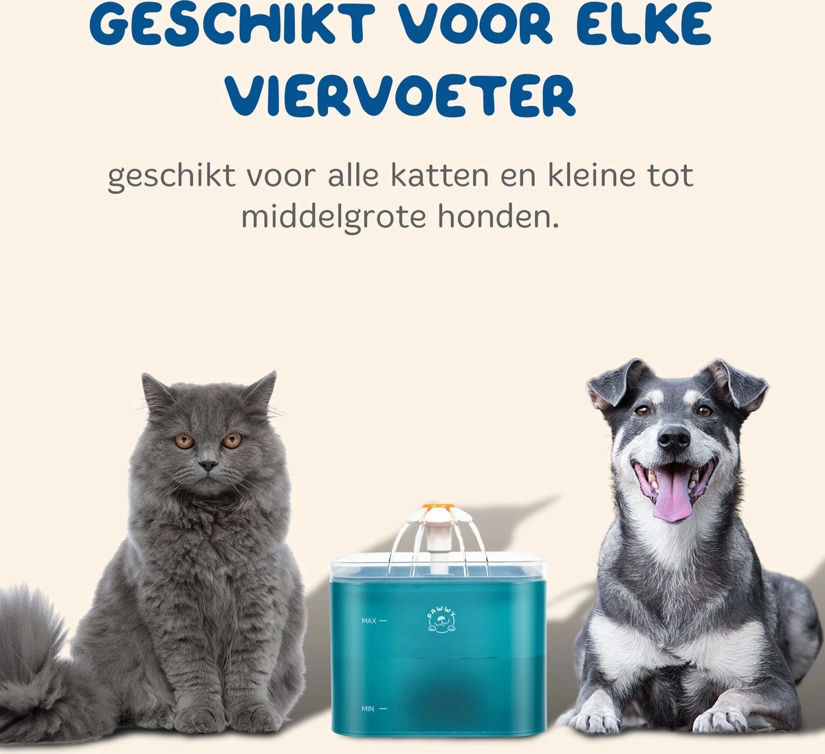 Pawwy® Drinkfontein Kat & Hond – Kattenfontein – Waterfontein Incl. 2 Filters En Schoonmaak Kit - 2 Liter - Groen 7 Pawwy® Drinkfontein Kat & Hond – Kattenfontein – Waterfontein Incl. 2 Filters En Schoonmaak Kit - 2 Liter - Groen - Image 5