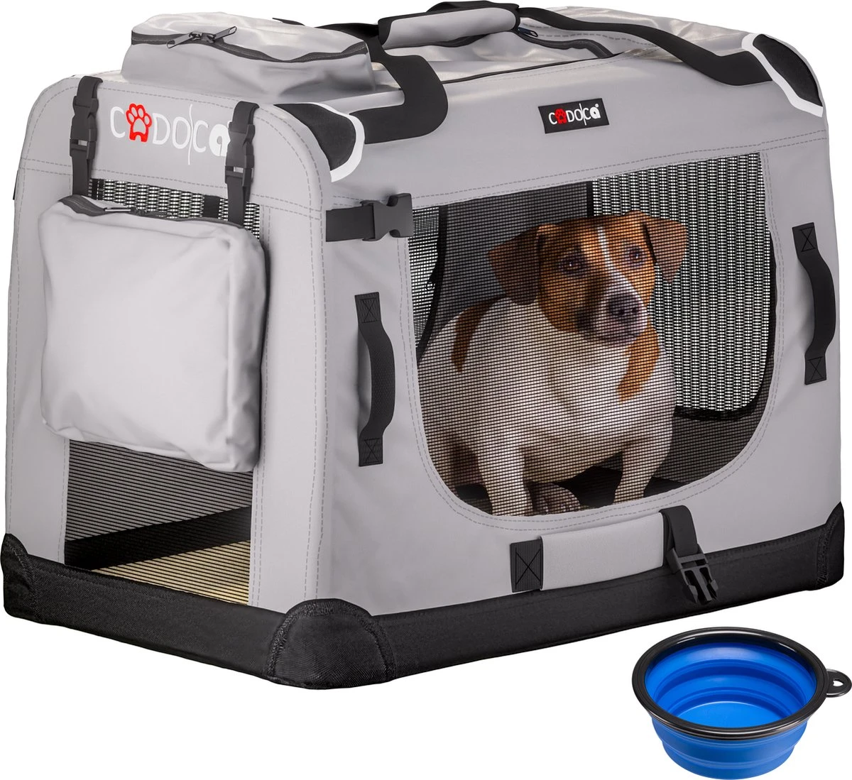 Cadoca Hondentransportbox Opvouwbaar - Maat M 8 Cadoca Hondentransportbox Opvouwbaar - Maat M - Image 6