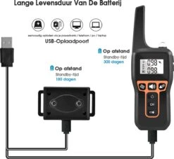 Anti Blafband EN Trainingshalsband In 1 - UNIEK SYSTEEM - 1000m Bereik - 100 Levels - Trainingsband - Antiblafband - Teletac - Geluid En Vibratie/trilling - Grote En Kleine Honden - Volledig Waterdicht - Anti Blafband -Huisdierbenodigdheden Korting 1200x1101 4