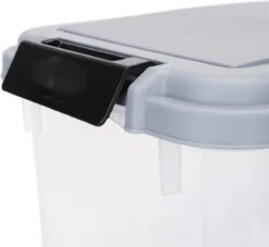 Nobleza Voercontainer - 20L - 7.2KG - Voedselcontainer Hond- Opslagcontainer - Zwenkwielen - Transparant -Huisdierbenodigdheden Korting 1200x1102 5