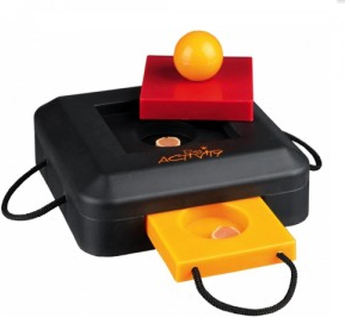 Trixie Dogtoy Dog Activity Strategy Game Gamble Box - Piepend Speelgoed - 15cm X 15cm X 9cm - Zwart/rood/oranje 13 Trixie Dogtoy Dog Activity Strategy Game Gamble Box - Piepend Speelgoed - 15cm X 15cm X 9cm - Zwart/rood/oranje - Image 11