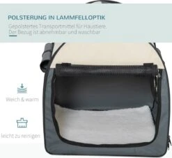 PawHut Hondenbox Inklapbare Hondentransportbox Dier 2 Kleuren 5 Maten 1O-T46O-R3DG-2 -Huisdierbenodigdheden Korting 1200x1106 11