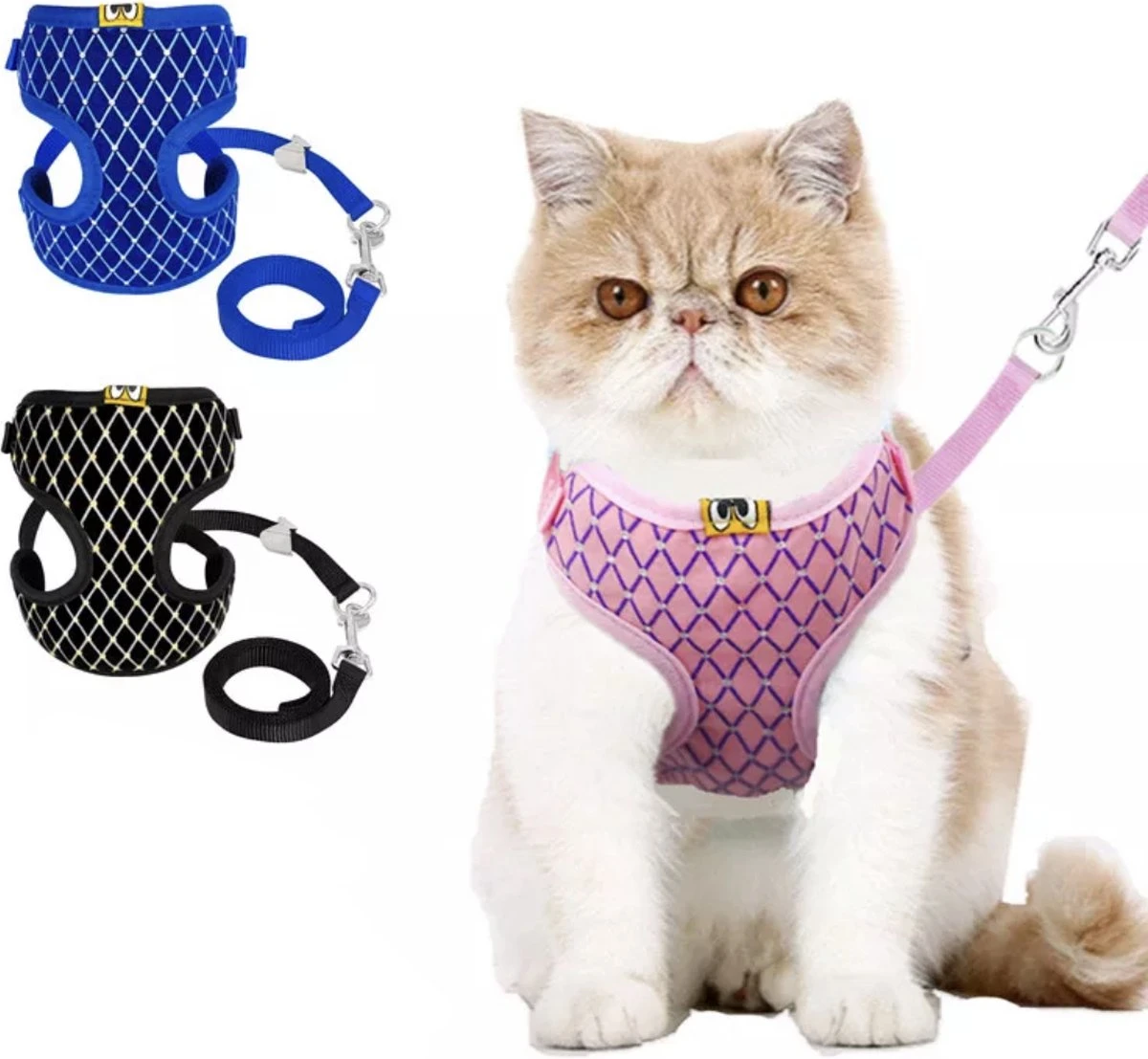 Merkloos Kattentuigje Met Looplijn - Kattenharnas - Kittentuigje - Kattenriem Met Looplijn - Kitten Tuigje Verstelbaar - Roze - Ixen 5 Merkloos Kattentuigje Met Looplijn - Kattenharnas - Kittentuigje - Kattenriem Met Looplijn - Kitten Tuigje Verstelbaar - Roze - Ixen - Image 3