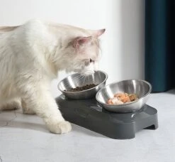 Cats&Co - Dubbele RVS Voerbak - Voor Katten - Kleine Honden -Huisdierbenodigdheden Korting 1200x1107 5