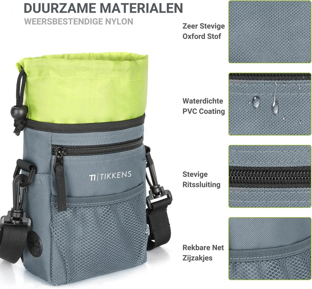 TIKKENS® Honden Belonings Tasje - Honden Snoepjes/Snacks - Honden Speelgoed - Intelligentie Training - Grijs/Zwart 6 TIKKENS® Honden Belonings Tasje - Honden Snoepjes/Snacks - Honden Speelgoed - Intelligentie Training - Grijs/Zwart - Image 4