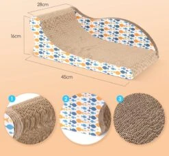 Nobleza 46AL4 - Krabplank - Katten Krabspeelgoed Sofa Krabkarton - 45x28x16CM -Huisdierbenodigdheden Korting 1200x1112 13