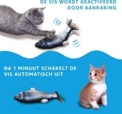 TwinQ Dansende Vis - Bewegende Vis Met Kattenkruid - Kattenspeeltjes - USB Oplaadbaar - Speelgoed Voor Katten - Incl. Kattenlampje -Huisdierbenodigdheden Korting 1200x1116 17