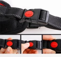 Merkloos Honden Harnas - Hondentuigje - Zwart - L - Borstomvang 63-77cm - 20-35 Kg - Anti Trek - Reflecterend -Huisdierbenodigdheden Korting 1200x1116 7