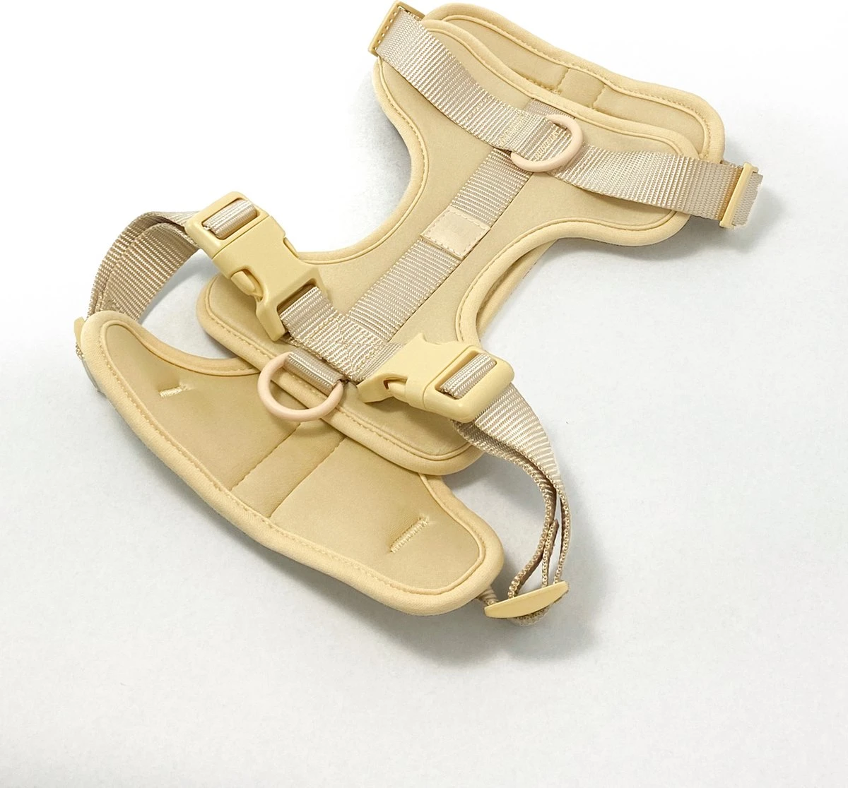 Pood Anti-Trek Hondentuig - Verstelbaar Stijlvol Hondenharnas - Y Tuig - XS Kleine Hond - Beige 7 Pood Anti-Trek Hondentuig - Verstelbaar Stijlvol Hondenharnas - Y Tuig - XS Kleine Hond - Beige - Image 5