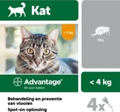 Bayer Advantage 40 Tegen Vlooien - <4kg - 4 X 0,4 Ml - Adult -Huisdierbenodigdheden Korting 1200x1117 17