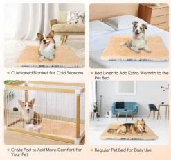 Nobleza Fluffy Benchkussen - Dierenkussen - Hondenkussen - Kattenkussen - Benchmat - Dierenmat - Hondenmat - Kattenmat - Crème - Maat L -Huisdierbenodigdheden Korting 1200x1118 10