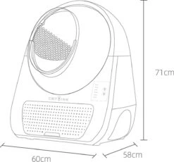 Catlink Smart Litter Box - Scooper Young - Zelfreinigende Kattenbak Zonder Wifi - Kleur Grijs -Huisdierbenodigdheden Korting 1200x1118 17