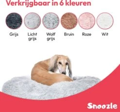 Snoozle Donut Hondenmand - Zacht En Luxe Hondenkussen - Wasbaar - Fluffy - Hondenmanden - 60cm - Lichtgrijs -Huisdierbenodigdheden Korting 1200x1118 9