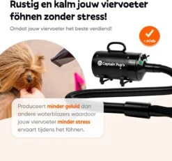 Captain Pup's Professionele Hondenföhn Met 4 Opzetstukken - Bijgeleverde Hondenborstel - Waterblazer Voor Honden - Zwart -Huisdierbenodigdheden Korting 1200x1120 1