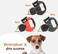Dubbele Honden Riem – Leiband Hond – Hondenlijn – Looplijn Hond – 2 Honden – 3 Meter – Tot 12kg Per Hond – Reflecterende Lijnen – Met Zaklamp – 360° Draaien – Verstelbaar - Navy Blauw -Huisdierbenodigdheden Korting 1200x1120 3