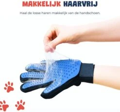 Merkloos Vachtverzorgingshandschoen -Huisdierbenodigdheden Korting 1200x1120 4