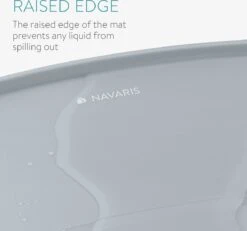 Navaris Siliconen Voederbakmat Voor Katten - Waterdichte Anti-slip Mat Voor Voerbak En Waterbak - 50x32 Cm - In Grijs Kattendesign -Huisdierbenodigdheden Korting 1200x1123 19