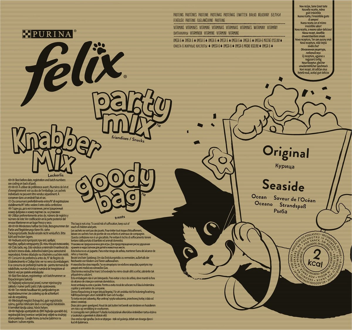 Felix Cat Snacks Party Mix - Kattensnacks Original En Seaside - 16 X 60g 5 Felix Cat Snacks Party Mix - Kattensnacks Original En Seaside - 16 X 60g - Image 3