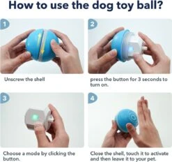 Cheerble Wicked Ball W1| Blauw| Zelf Rollende Bal Voor Honden | 3 Automatische Speelmodi | Interactief En Intelligentie Hondenspeelgoed | Hondenspeeltje| USB Oplaadbaar -Huisdierbenodigdheden Korting 1200x1125 11