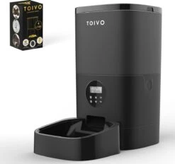 Toivo Voerautomaat Pro - Zwart - 4 Liter - Instelbaar Voedingsschema - Automatische Voerbak - Voerdispenser - Katten En Honden Voerautomaten