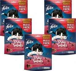 Felix PlayTubes - Kattensnacks Kalkoen & Ham - 5 X 180g -Huisdierbenodigdheden Korting 1200x1127 8