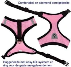 Merkloos Kattentuigje - Kattenharnas - Kattentuig Met Looplijn - Hondentuigje - Hondenharnas - Roze - Maat M -Huisdierbenodigdheden Korting 1200x1128 11