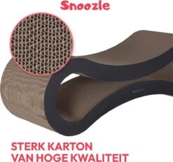 Snoozle Loop Krabpaal Voor Katten - Zwart - 86cm - Krabmeubel Voor Grote Katten - Karton -Huisdierbenodigdheden Korting 1200x1129 17