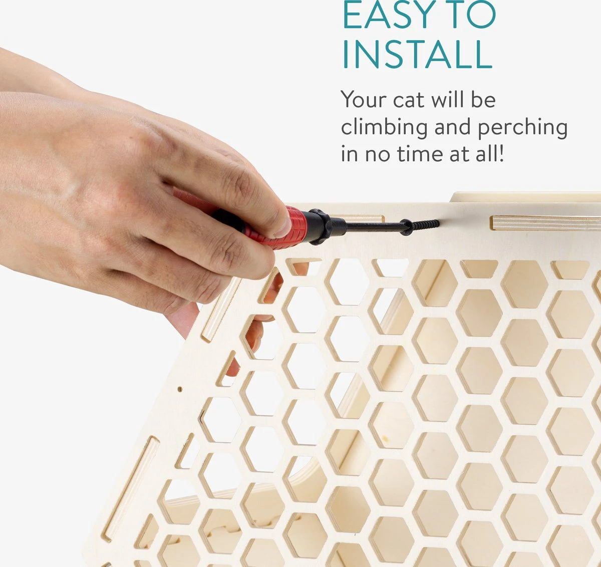 Navaris Katten Klimwand 4-delige Set - Katten Klimmuur Voor Binnenshuis - Kattenmeubel Met Wandmontage - Met Drie Plankjes Voor Meer Klimplezier 5 Navaris Katten Klimwand 4-delige Set - Katten Klimmuur Voor Binnenshuis - Kattenmeubel Met Wandmontage - Met Drie Plankjes Voor Meer Klimplezier - Image 3