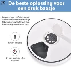 PetFriends Automatische Voerbak Voor Hond En Kat - Incl. Batterijen - Voerautomaat Met 6 Compartimenten - 24 Uurs Timer - Elektrische Voederbak -Huisdierbenodigdheden Korting 1200x1135 7
