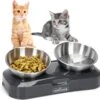 Nobleza Katten Voerbakjes - Ergonomische Dubbele Voerbak - Anti Braak Voerbak Voor Katten - Zwart - Dubbel - RVS -Huisdierbenodigdheden Korting 1200x1136 16