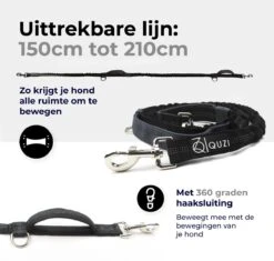 Canicross Looplijn Hond Met Heupriem Voor Hardlopen - Elastische Handsfree Hondenriem - Honden Trainingslijn - 150/210cm - Zwart -Huisdierbenodigdheden Korting 1200x1140 7