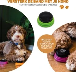 Vulpes Pets® PRO Praatknop Voor Honden - Dogbuttons - Laat Uw Huisdier Spreken - Hondenspeelgoed - Honden Training - Incl. E-Book & Trainingsstickers -Huisdierbenodigdheden Korting 1200x1143 16