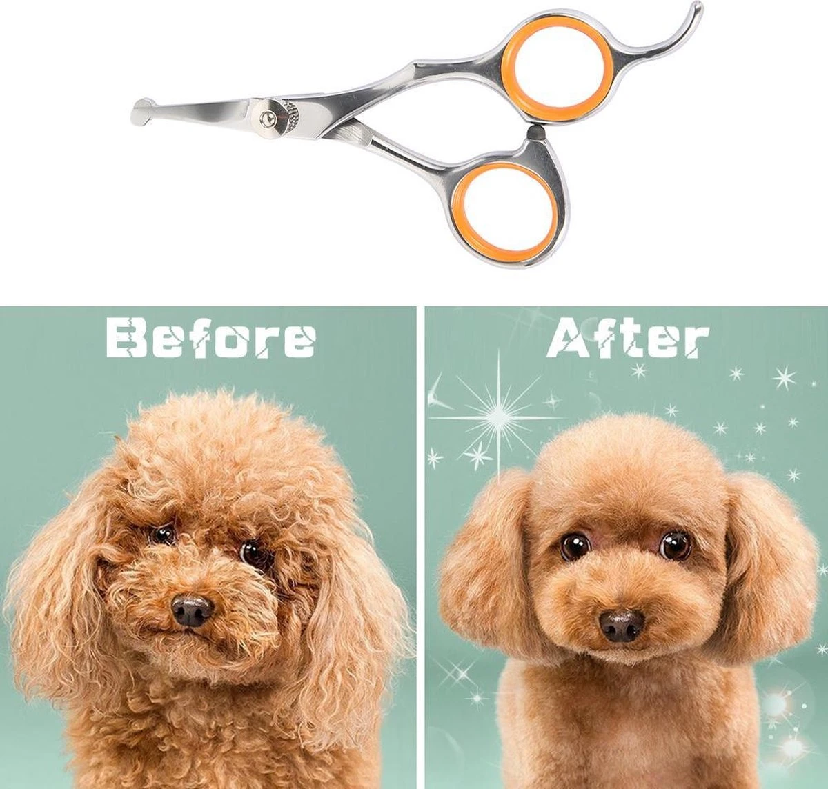 Merkloos Premium Gebogen Trimschaar Honden - Huisdier Trimmen - Hoofd, Poten Ogen & Oren - Kat & Hond Knippen - Veilige Schaar 8 Merkloos Premium Gebogen Trimschaar Honden - Huisdier Trimmen - Hoofd, Poten Ogen & Oren - Kat & Hond Knippen - Veilige Schaar - Image 6